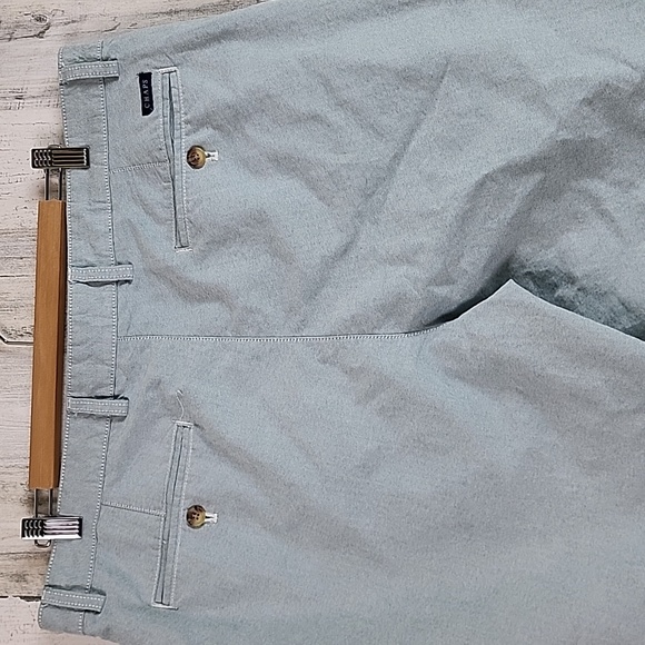 Chaps Belgian green 100% cotton flat front Bermuda shorts Size 38 9.5" inseam - Picture 4 of 8